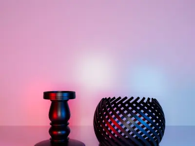 Elegant 3D-Modeled Lamp Stand - Perfect for Battery Bulbs 3D print model