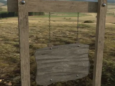 All in one package - 5 Old sign Models - Low Poly Low-poly 3D model