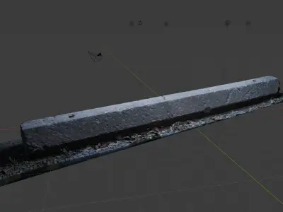 Cement Parking Block 002 - Photoscanned  Free 3D model