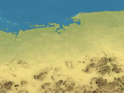 Jeddah - Topography Terrain 3D Model 3D Model Pack