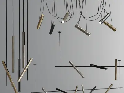 Modern Ceiling Chandelier Light Collection 3D model