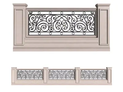  Fence in classic style 3D model