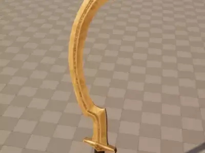 Egyptian Khopesh  Bronze version Low-poly 3D model