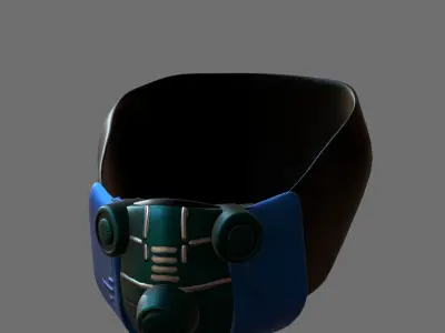 Gas mask helmet 3d model scifi Low-poly  Low-poly 3D model 280