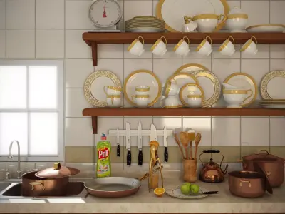 Kitchen ware 3D model
