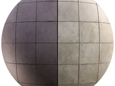 Concrete Plate Wall 02 - Seamless Texture