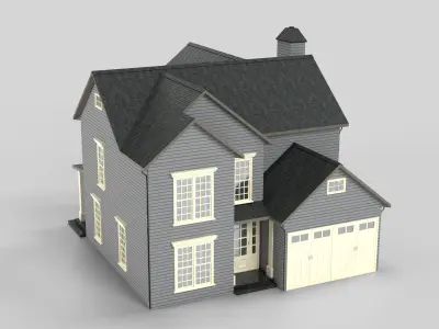 British House Design 07T2  Low-poly 3D model