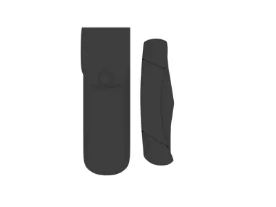 Hunter Pocket Knife Low-poly 3D model