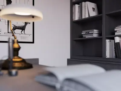 Modern Minimal Study Room  3D model