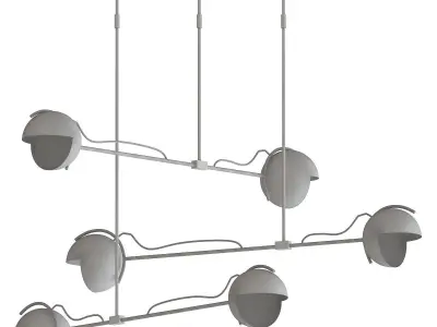 LAINE chandelier with four lights 3D model