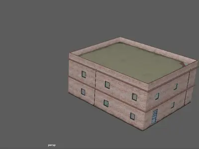 Int Ext Buildings Low-poly 3D model