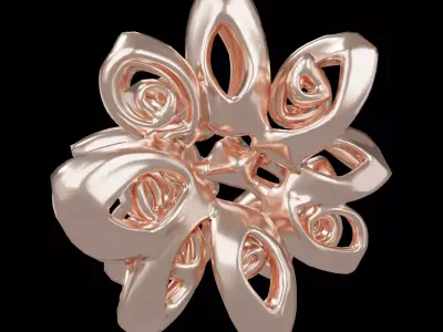 Abstract Flower Shape v1 003 Low-poly 3D model