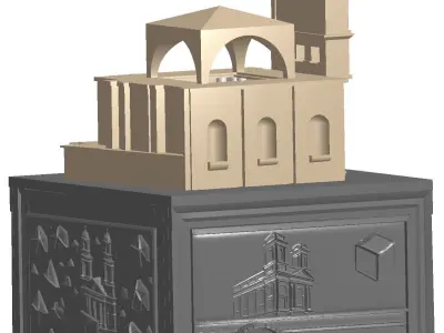 St Mary Woolnoth Architectural Model 3D print model