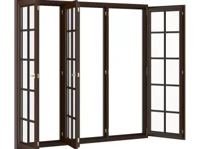 Wooden Window 2570mm x 2300mm 3D model