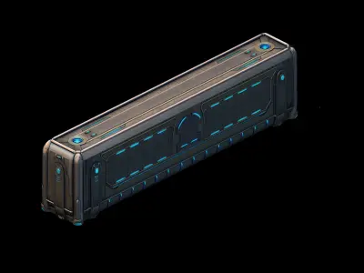 Different dimension - building - wall 01 3D model
