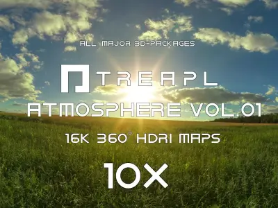 10X HDRI SKIES TREAPL ATMOSPHERE VOL01 -  BUNDLE - 360 SKIES  Texture