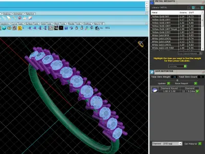 Light Minimalist Diamond Ring 3D print model