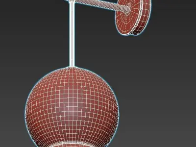 bubbles-4802-12wl wall light with clear glass globe 3D model