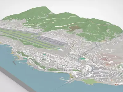 Cityscape Catia la Mar Vargas State Venezuela 3D model