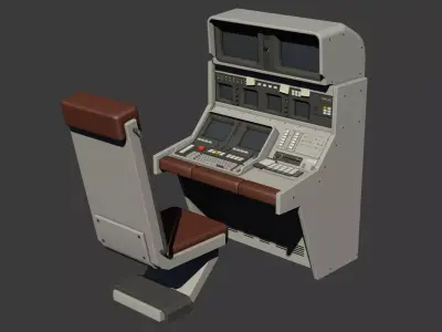 Control Desk Low-poly 3D model