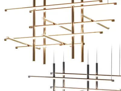 Labyrinth Intersections LED Chandelier 3D model