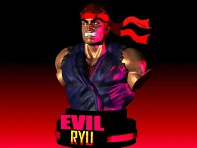 EVIL RYU STREET FIGHTER 3D print model