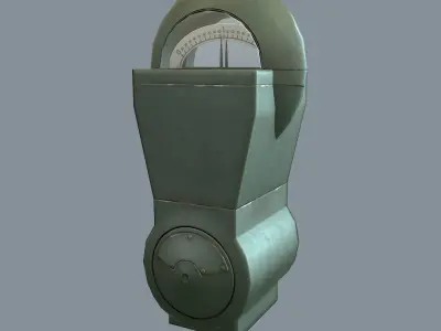 Parking Meter Low-poly 3D model