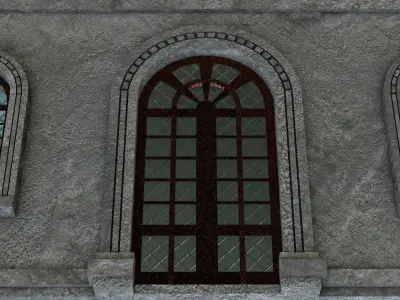 Windows facade 3D model
