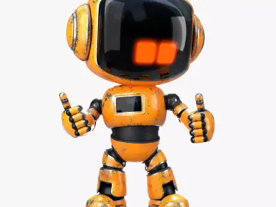 Cute Short Robot Eve-2 3D model