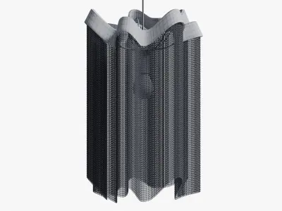 suspended light atlantis chain black 3D model