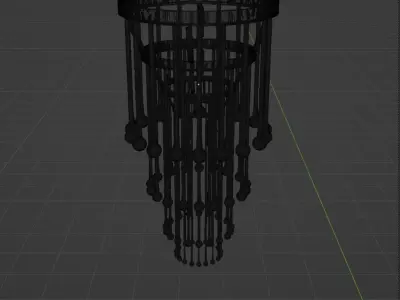 Halcyon Gold Four Tier Chandelier 3D model