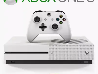 Microsoft Xbox One S  Low-poly 3D model