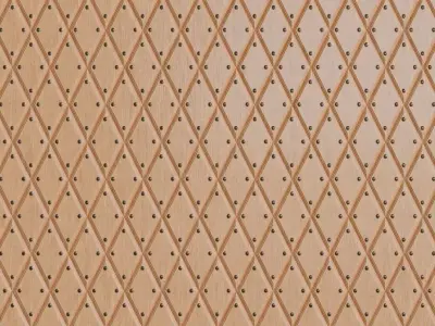 Medieval Diamond Quilted Wood with Iron Studs PBR Seamless Texture