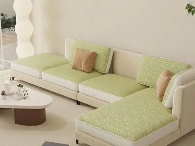 Mid Century interior scene  3D model