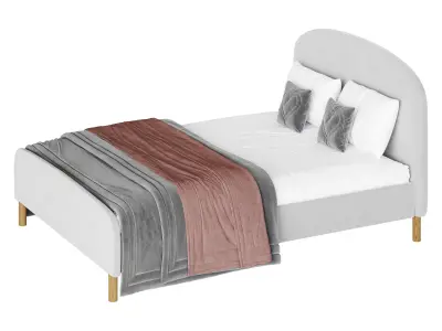 Shilton Upholstered Bed Frame 3D model