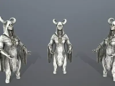 angel fountain  Low-poly 3D model