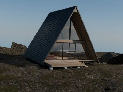 A-frame Cabin 3D model
