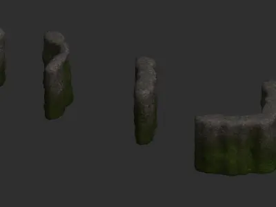 Cave Walls 1 - Moss 1 Low-poly 3D model
