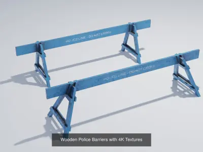 Police Crime Scene Barricades 3D Model Pack