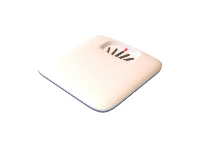 Cartoon Weight Scale v1 001 Low-poly 3D model