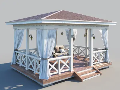 Wooden arbor 3D model