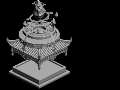 Game Construction - Grocery Store - Gem Shop 01 3D model