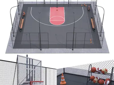 Sports playgrounds 3D Model Pack