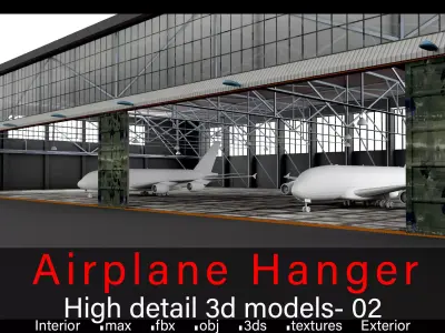 Airplane Hanger-  Airlplanes- Vol 02- High detail 3d models 3D model