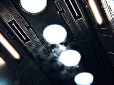 Sci-Fi Corridor PBR 3D model