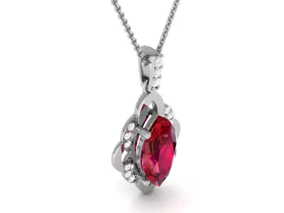 Diamond Pendant 3D print model 3