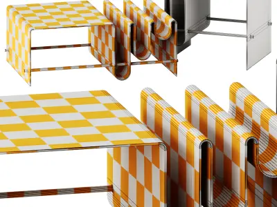 Julia Coffee and Side Table set by Westwing Collection 3D model
