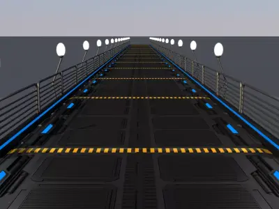 Sci Fi Bridge 3D model