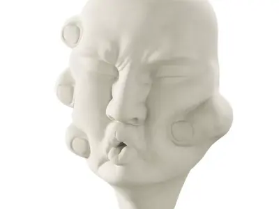 Sculpture clay face 3D model