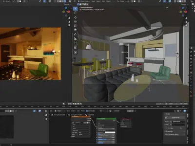 Living Room 3D model 80